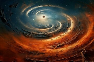Mesmerizing spiral galaxy in a realm beyond reality. Generative AI