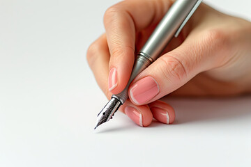 Womans Hand Writing on a Piece of Paper With a Pen