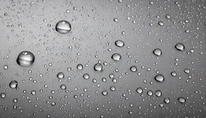 water droplets on a gray background