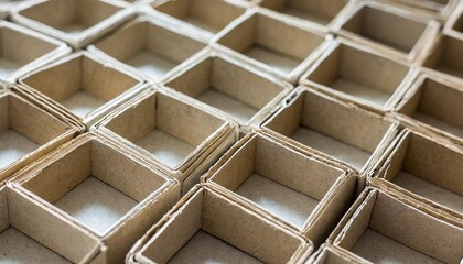 abstract background square cardboard partitions close up partitions for transporting fragile glass items shallow depth of field