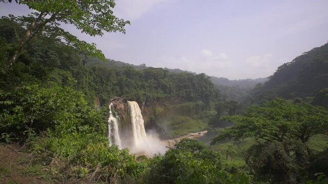 Ekom Nkam falls, Melong, Cameroon, West Africa