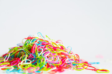 Colorful rubber bands or Mini Rainbow Purse Hair Bobbles, Colorful children's hair bands, flexible,...
