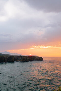 Coastline with cliffs at Tapia De Casariego, Asturias, Spain