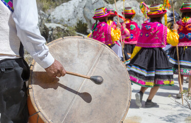 Fototapeta na wymiar Dance in Peru
