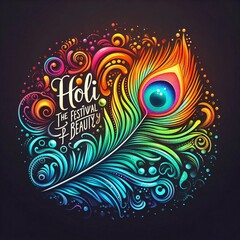 Beautiful poster for Indian festival Happy Holi with3d letter background. vector illustration design
