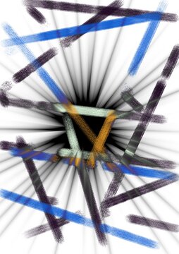Zeichnen black blue strahlen