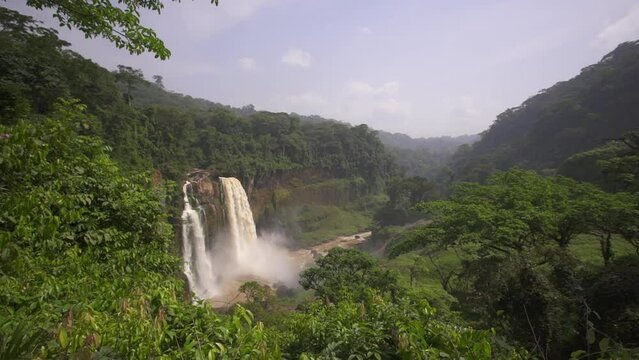 Ekom Nkam falls, Melong, Cameroon, West Africa