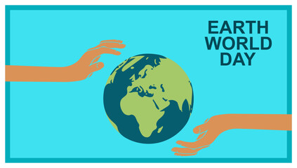 Earth day illustration, Mother Earth Day. Environmental problems and environmental protection. Vector illustration and banner concept for cover, card, poster, banner