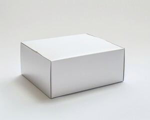 Blank White Cardboard Box Background for Shipping and Packaging Design