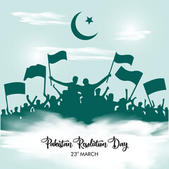 Pakistan resolution day vector lllustration. 23 march happy pakistan day. Pakistan Day vector.