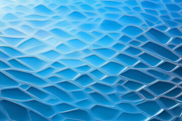 Cool Blue Ice Glass Diamond Mosaic Winter Texture Background with sharp Cracked Shapes and Light 3D Effect, abstract Angular Design Pattern with fractal tiles, dynamic outline detail noise like Scales