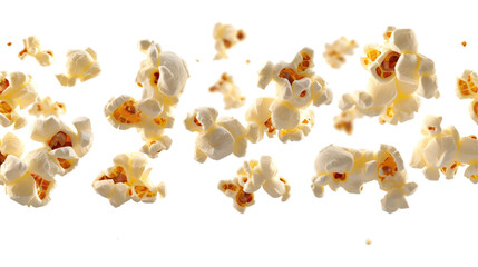 Fototapeta premium tasty popcorn falling isolated on transparent background