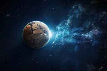 Earth's surface, 3D rendering.