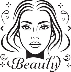 Woman profile line icon. Face, cosmetology, beautician. Beauty care concept. Can be used for topics like beauty salon, dermatology, aesthetic procedure
