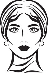 Woman profile line icon. Face, cosmetology, beautician. Beauty care concept. Can be used for topics like beauty salon, dermatology, aesthetic procedure