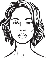 Woman profile line icon. Face, cosmetology, beautician. Beauty care concept. Can be used for topics like beauty salon, dermatology, aesthetic procedure