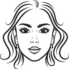 Woman profile line icon. Face, cosmetology, beautician. Beauty care concept. Can be used for topics like beauty salon, dermatology, aesthetic procedure