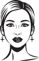 Woman profile line icon. Face, cosmetology, beautician. Beauty care concept. Can be used for topics like beauty salon, dermatology, aesthetic procedure