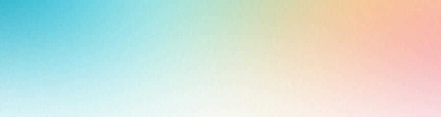 Abstract noisy gradient background of multicolored pastel colors. Color palette, colorful pattern with a soft noise effect. Holographic blurred grainy gradient banner texture
