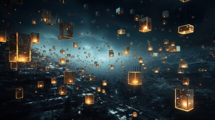 Floating particles in the space of new IT technologies