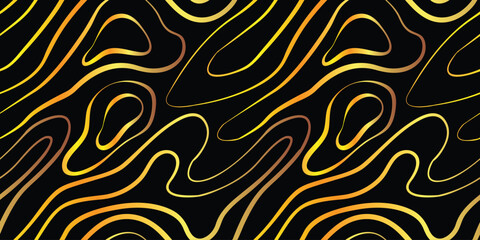 Gold wavy stripes .Seamless pattern.Vector illustration.