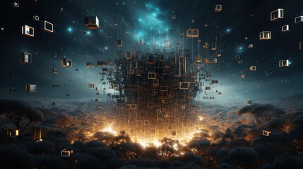 Floating particles in the space of new IT technologies