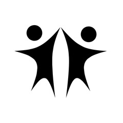 vector of togetherness symbol on white background.friendship icon