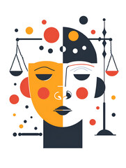 Human rights, A right delayed is a right denied, Libra zodiac sign's Honest, strong ,charming, beautiful, and well-balanced people, A black and yellow face with red dots, 