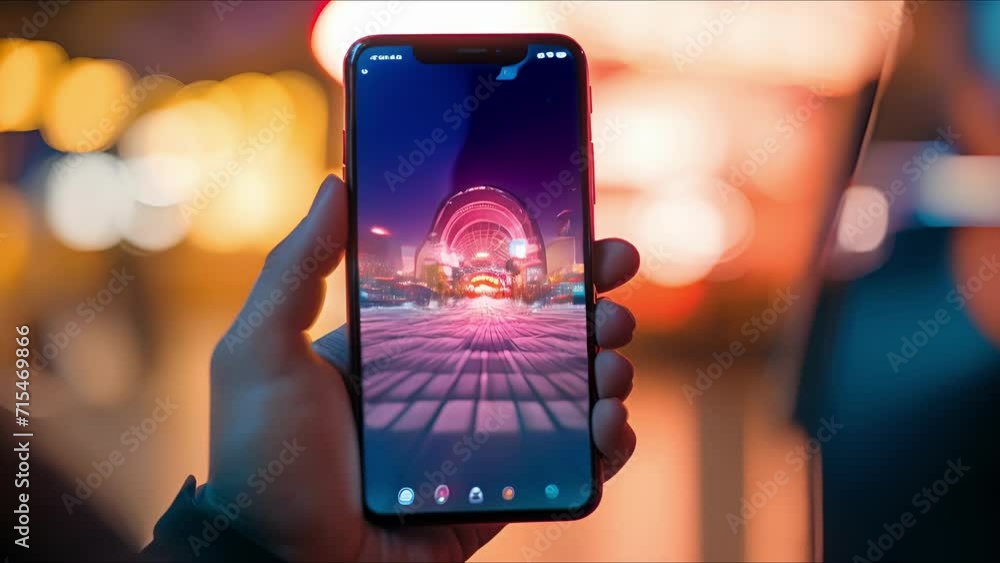 Poster zoomedin image of a smartphone, showing the designated play time limit setting to promote responsibl