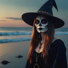Witch by the Sea - obrazy, fototapety, plakaty