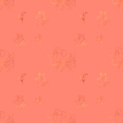 light  illustration doodle seamless pattern with flowers. colorful illustration with flowers on white. pattern for website, wallpapers of curtains.