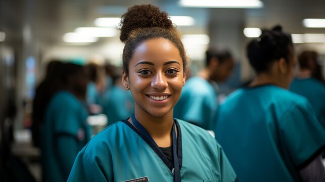 Empathetic registered nurse providing professional care and comfort to patient