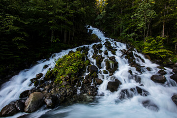 Summer in Uelhs Deth Joeu waterfall, Val D Aran, Spain