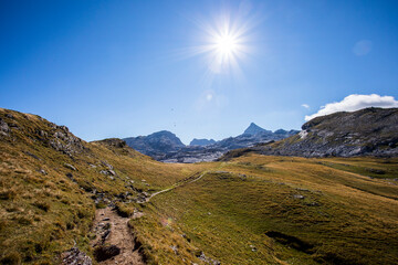 Summer landscape in the mountains of Navarra, Pyrenees, Spain