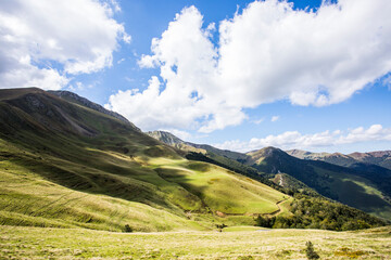 Summer landscape in the mountains of Navarra, Pyrenees, Spain