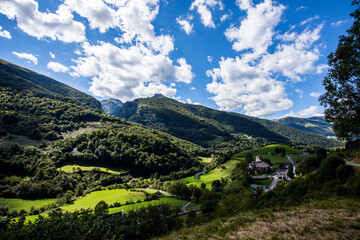 Summer landscape in the mountains of Navarra, Pyrenees, Spain