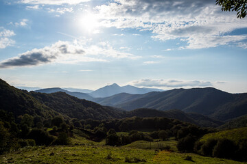 Summer landscape in the mountains of Navarra, Pyrenees, Spain