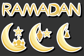 Beautiful illustration on theme of celebrating annual holiday Ramadan