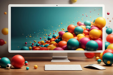 bubble balls on computer for websites