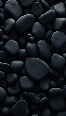 Obraz premium Abstract black matte stones texture background