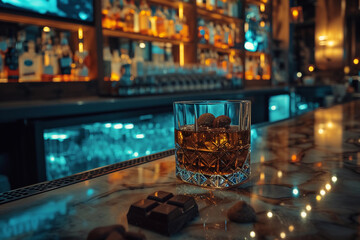 City Lights at Night bar Chocolate and Whisky