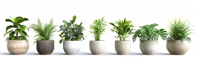 Obraz premium flower pot on a white background