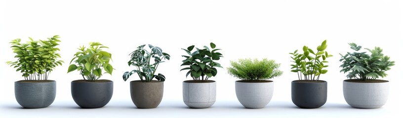 Obraz premium flower pot on a white background