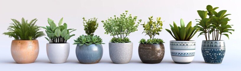 Obraz premium flower pot on a white background