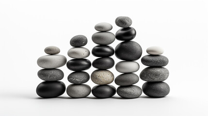 Stack of round smooth stones