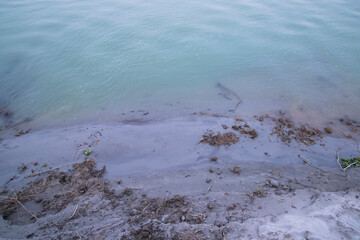 Natural Landscape view of the Bank of the Padma River with The Blue water
