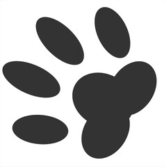 dog paw ,footprint vector icon