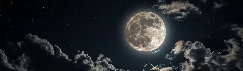 Fototapeta na wymiar beautiful moon in the clear sky