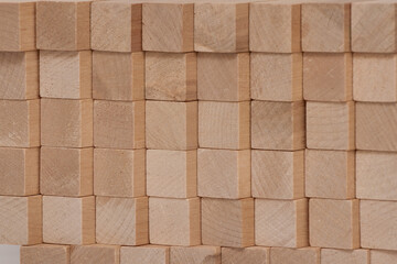 Background, texture of wooden blocks.