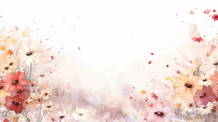 Obraz na płótnie Canvas Summer background with daisies, copy space